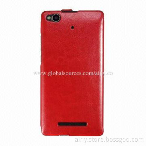 Ainy Natural Leather Case, Heat Setting Cover Professional Design for Fly IQ457 Quad